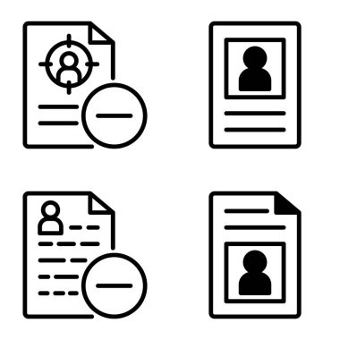 Doktor 1-2 Düz Simge Seti Beyaz Arkaplanda İzole Edildi