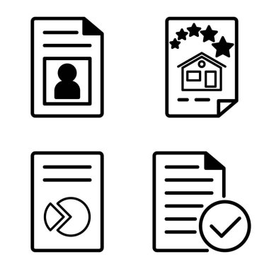 Doktor 1-2 Düz Simge Seti Beyaz Arkaplanda İzole Edildi