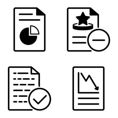 Doktor 1-2 Düz Simge Seti Beyaz Arkaplanda İzole Edildi