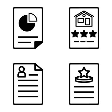 Doktor 1-2 Düz Simge Seti Beyaz Arkaplanda İzole Edildi