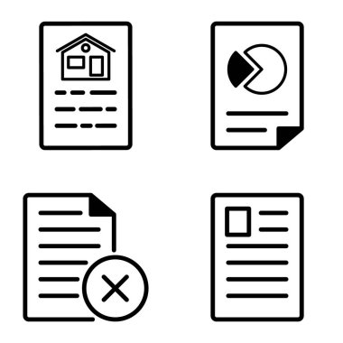 Doktor 1-2 Düz Simge Seti Beyaz Arkaplanda İzole Edildi