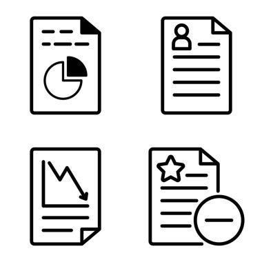 Doktor 1-2 Düz Simge Seti Beyaz Arkaplanda İzole Edildi