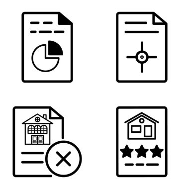 Doktor 1-2 Düz Simge Seti Beyaz Arkaplanda İzole Edildi