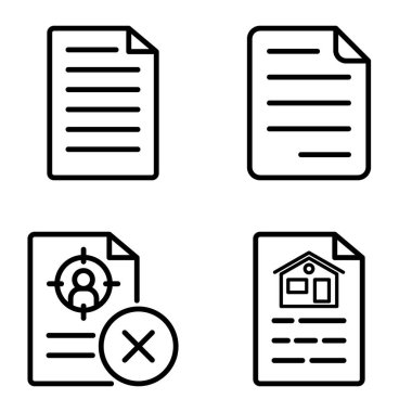 Doktor 1-2 Düz Simge Seti Beyaz Arkaplanda İzole Edildi