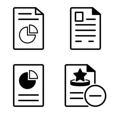 Doktor 1-2 Düz Simge Seti Beyaz Arkaplanda İzole Edildi