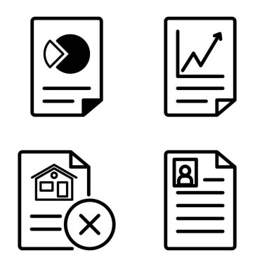 Doktor 1-2 Düz Simge Seti Beyaz Arkaplanda İzole Edildi