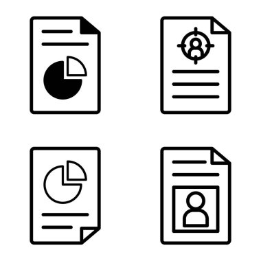 Doktor 1-2 Düz Simge Seti Beyaz Arkaplanda İzole Edildi