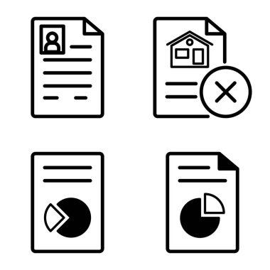 Doktor 1-2 Düz Simge Seti Beyaz Arkaplanda İzole Edildi