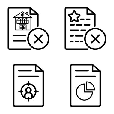 Doktor 1-2 Düz Simge Seti Beyaz Arkaplanda İzole Edildi