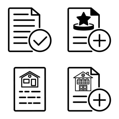 Doktor 1-2 Düz Simge Seti Beyaz Arkaplanda İzole Edildi