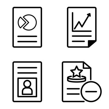 Doktor 1-2 Düz Simge Seti Beyaz Arkaplanda İzole Edildi