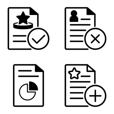 Doktor 1-2 Düz Simge Seti Beyaz Arkaplanda İzole Edildi