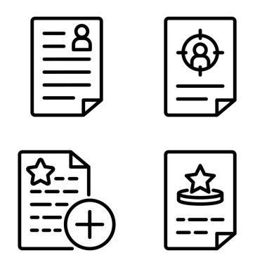 Doktor 1-2 Düz Simge Seti Beyaz Arkaplanda İzole Edildi