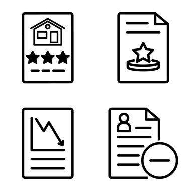 Doktor 1-2 Düz Simge Seti Beyaz Arkaplanda İzole Edildi