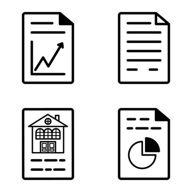 Doktor 1-2 Düz Simge Seti Beyaz Arkaplanda İzole Edildi