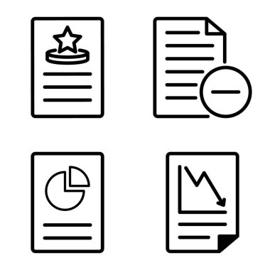 Doktor 1-2 Düz Simge Seti Beyaz Arkaplanda İzole Edildi