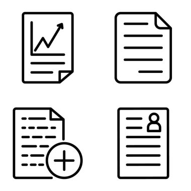 Doktor 1-2 Düz Simge Seti Beyaz Arkaplanda İzole Edildi