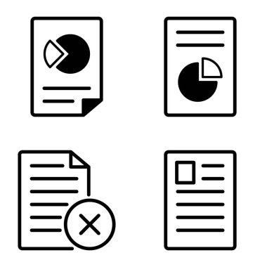 Doktor 1-2 Düz Simge Seti Beyaz Arkaplanda İzole Edildi