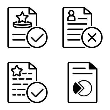 Doktor 1-2 Düz Simge Seti Beyaz Arkaplanda İzole Edildi