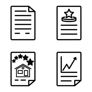 Doktor 1-2 Düz Simge Seti Beyaz Arkaplanda İzole Edildi