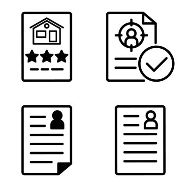 Doktor 1-2 Düz Simge Seti Beyaz Arkaplanda İzole Edildi