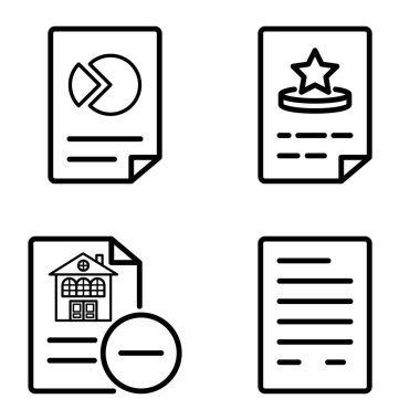 Doktor 1-2 Düz Simge Seti Beyaz Arkaplanda İzole Edildi