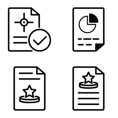 Doktor 1-2 Düz Simge Seti Beyaz Arkaplanda İzole Edildi