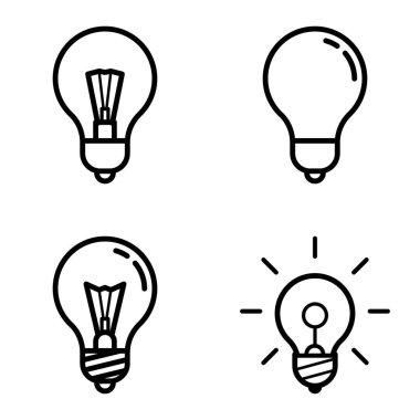 Ampuller 1-3 Düz Simge Seti Beyaz Arkaplanda İzole Edildi