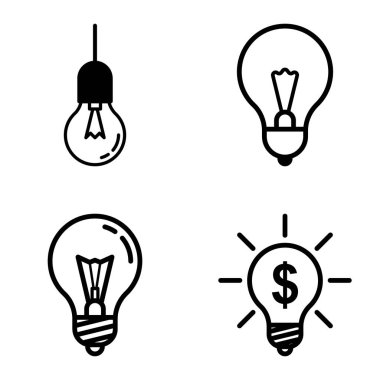 Ampuller 1-3 Düz Simge Seti Beyaz Arkaplanda İzole Edildi