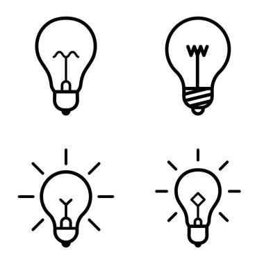 Ampuller 1-3 Düz Simge Seti Beyaz Arkaplanda İzole Edildi