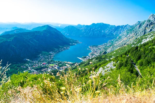 Bella Vista Dall Alto Sulla Baia Kotor Boka Kotorska Conosciuta — Foto Stock