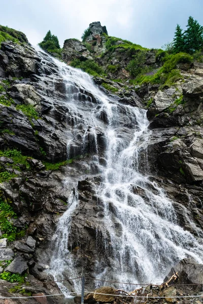 Balea Waterfall Flow Stone Slope Mountain Waterfall Location Transfagarasan Road — Stock Photo, Image
