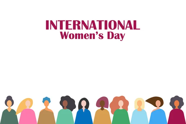 Wektor Ilustracji Międzynarodowych Kobiet Szczęśliwego Dnia Kobiet Marca — Wektor stockowy