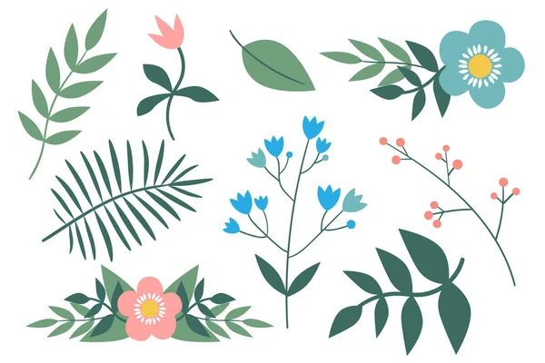 Vektor Illustration einfache Blume Set — Stockvektor