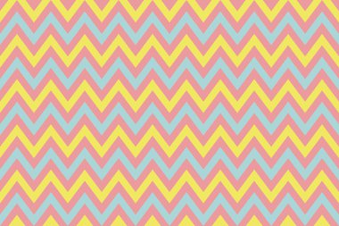Mavi, pembe ve sarı zigzag vektör illüstrasyonlu soyut arkaplan