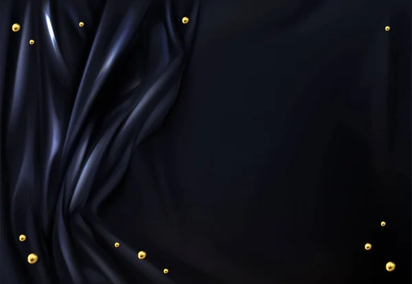 Black Silk Tuch Illustration Hintergrund Schwarzer Hintergrund Tuch Textur Hintergrund — Stockfoto