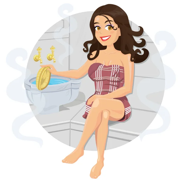 Türk Hamamında Genç Kadın