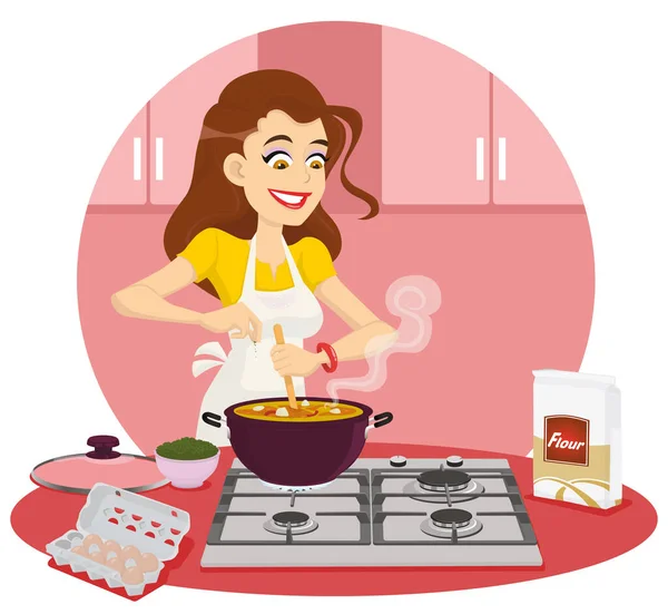 Genç Esmer Kadın Çizim Aşçısı