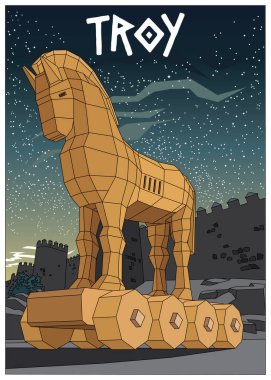 Troy  Horse vector illustration clipart