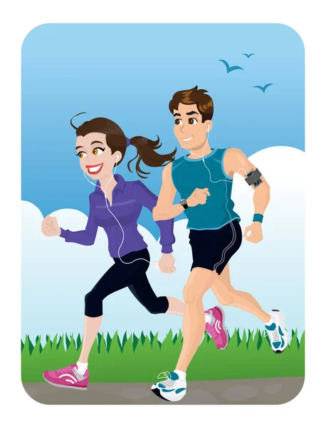 Genç çift vektör çizimi yapıyor