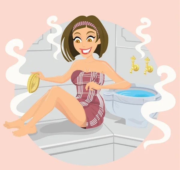 Sarışın. Türk Hamamı 'nın güzel kadını.