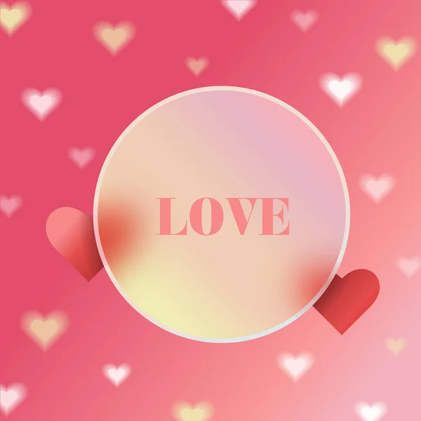 Background Heart Transparent Circle — Stock Vector