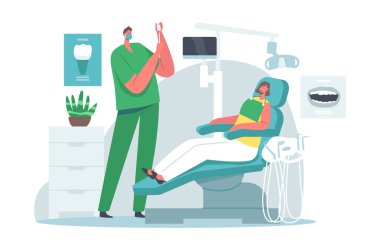 Doktor Diş Hekimi SağIık Tedavisini Yöneten Hasta Kadın için Anestezi Hazırla