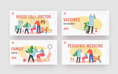 Doktor İniş Şablonu 'nu arayın. Aile Pediyatristi Bebeği Evde Ziyaret Etti. Yenidoğan uzmanı Check-up ve Aşılama