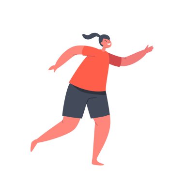 Mutlu Kız Koşusu, Oyun Sahasında Aktif Oyunlar. Çocuk Oynama ve Eğlence, Kadın Karakteri Yaz Aktivitesi, Çocukluk