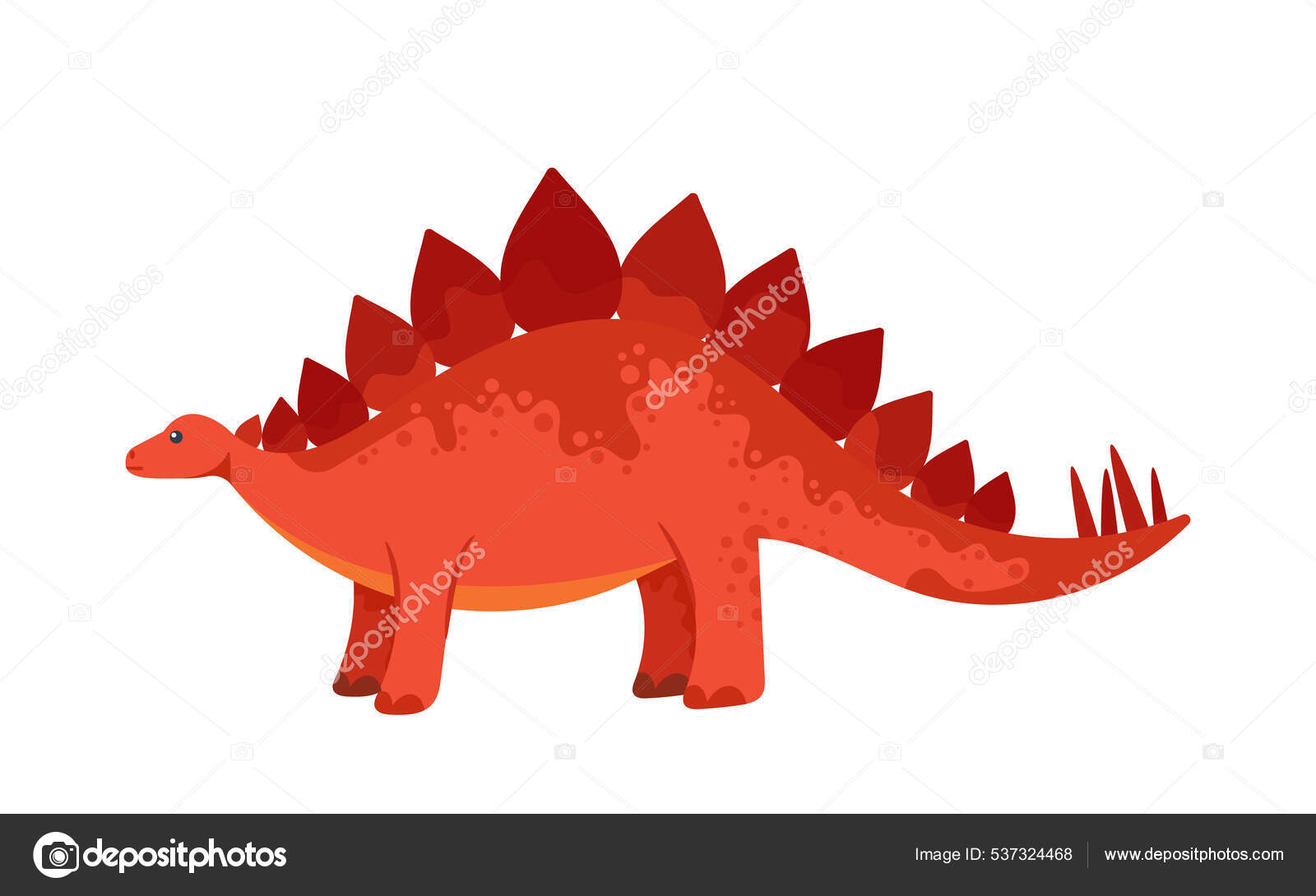 Dinosaurio estegosaurio aislado sobre fondo blanco. Animales salvajes  prehistóricos, Criatura antigua del período jurásico, fósiles Vector de  stock #537324468 de ©vectorlab, image size:1600x1090