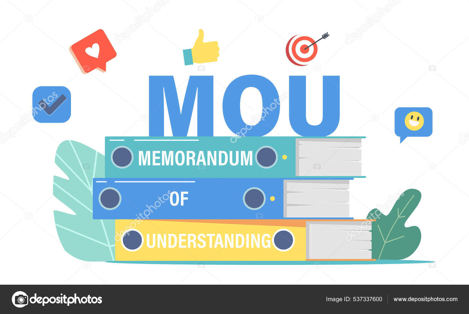 Montón de Memorándum de Entendimiento Documentos que Describen los