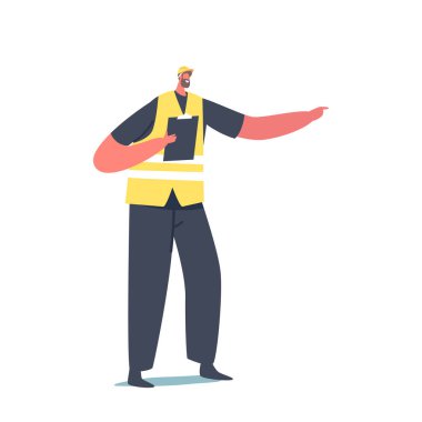 Kurucu, Mühendis, Yükleyici veya Klipsli Foreman Karakteri. Mimar, Profesyonel Mimari İnşaatçı İşçi