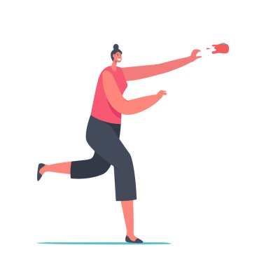 Domates Holiday Entertainment. İspanya Geleneksel Hasat La Tomatina Festivali Kutlama Konsepti, Mutlu Kadın Karakteri