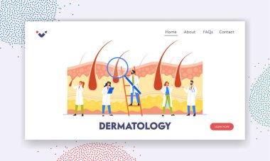 Dermatoloji İniş Şablonu. Trikoloğa danışıyorum. Küçük Doktorlar Dermatologlar veya Kozmetologlar